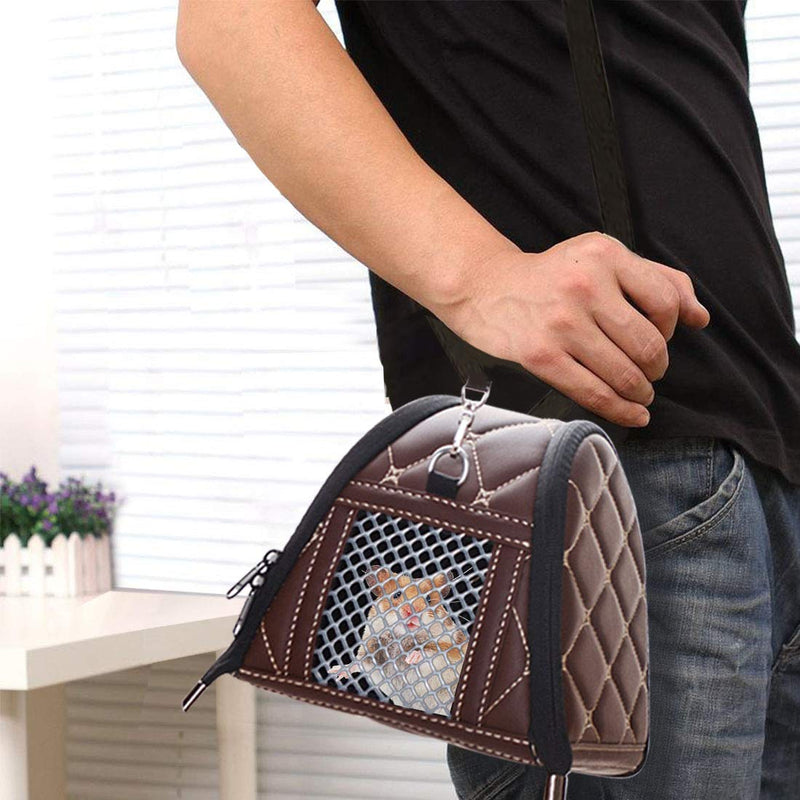 [Australia] - Hamiledyi Hamster Carrier Bag,Portable Breathable Backpack Adjustable Single Shoulder Strap for Syria Hamster Guinea Pig Hedgehog Sugar Glider Dwarf Rabbit Gerbil Chinchilla 