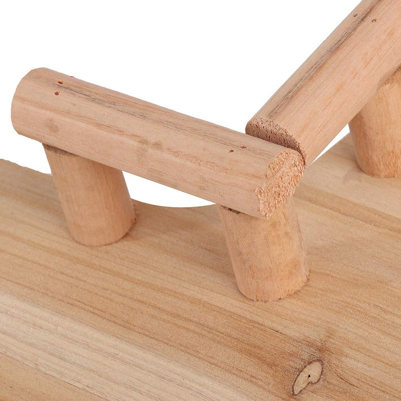 Fdit Hamster Platform Natural Wooden Small Animals Stand Platform Pet Springboard Climbing Toy with Railing for Chinchilla Guinea Pigs Small to Medium Birds - PawsPlanet Australia