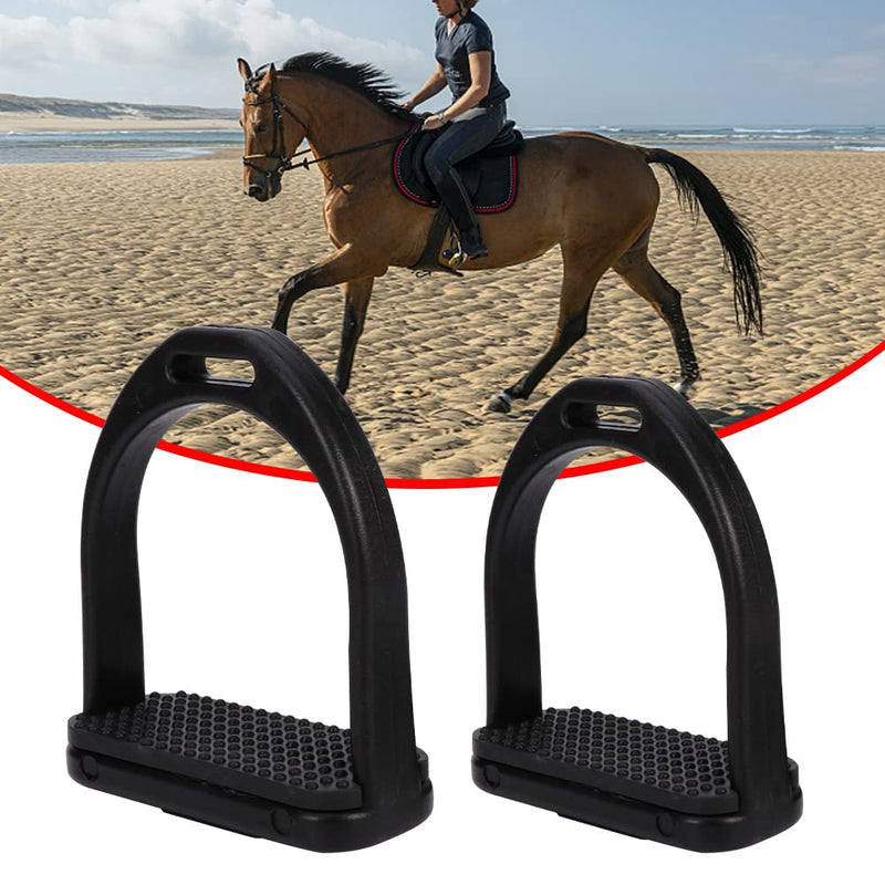 MOVKZACV Safety Stirrups,2Pcs Horse Riding Stirrups,Lightweight Wide Track Equestrian Stirrups Treads with Non-slip Rubber Pad,Equestrian Supplies for Childen/Adults(90 x 96 mm,for Childen) s for child - PawsPlanet Australia