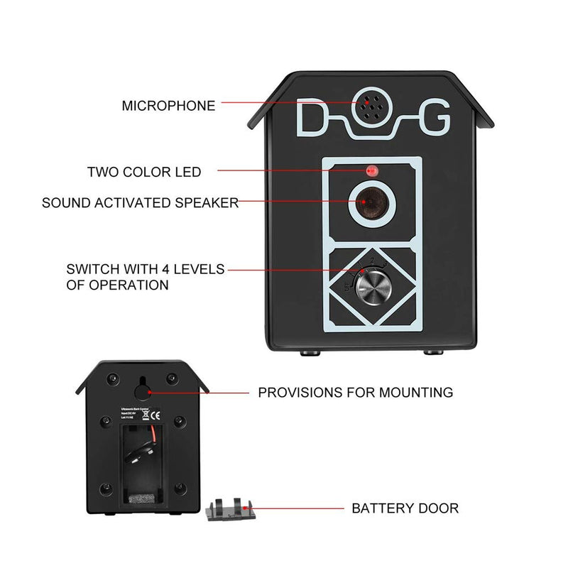 [Australia] - VOOO4CC Ultrasonic Dog Bark Stop Device Outdoor Training Control Dog Anti Barking Deterrent 