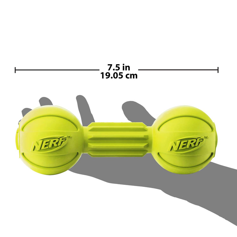 [Australia] - Nerf Dog Barbell Chew Toy 2-Pack Blue and Green 