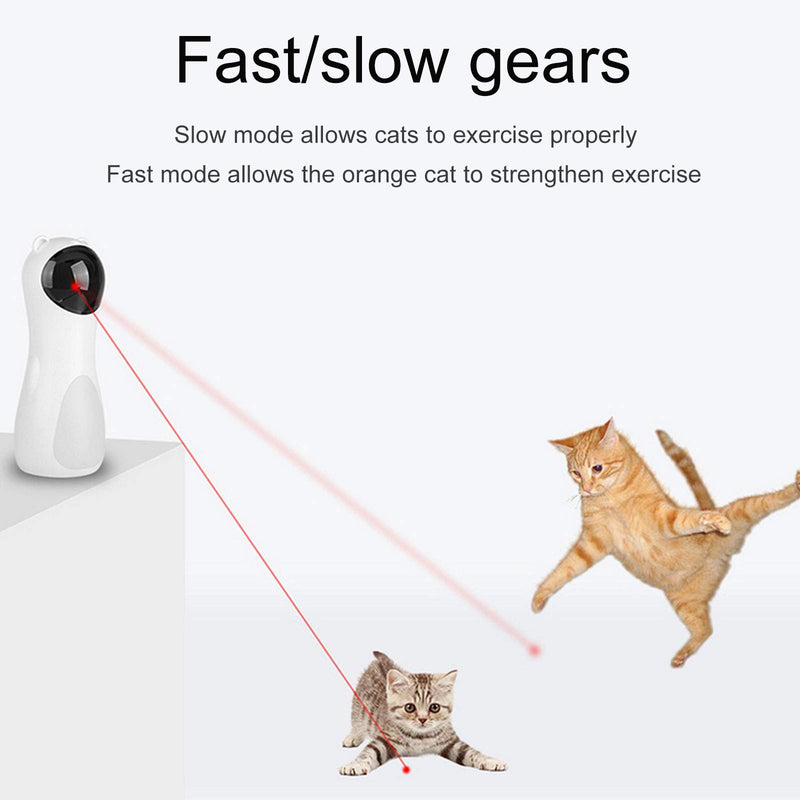 Cat Laser Toy Automatic, Kitten/Dog Interactive Toy-USB Charging Cat Toy With 5 modes , Automatic On/Off And Mute, Catch the Light - Exercise and Training for Pets,Battery Not Includes - PawsPlanet Australia