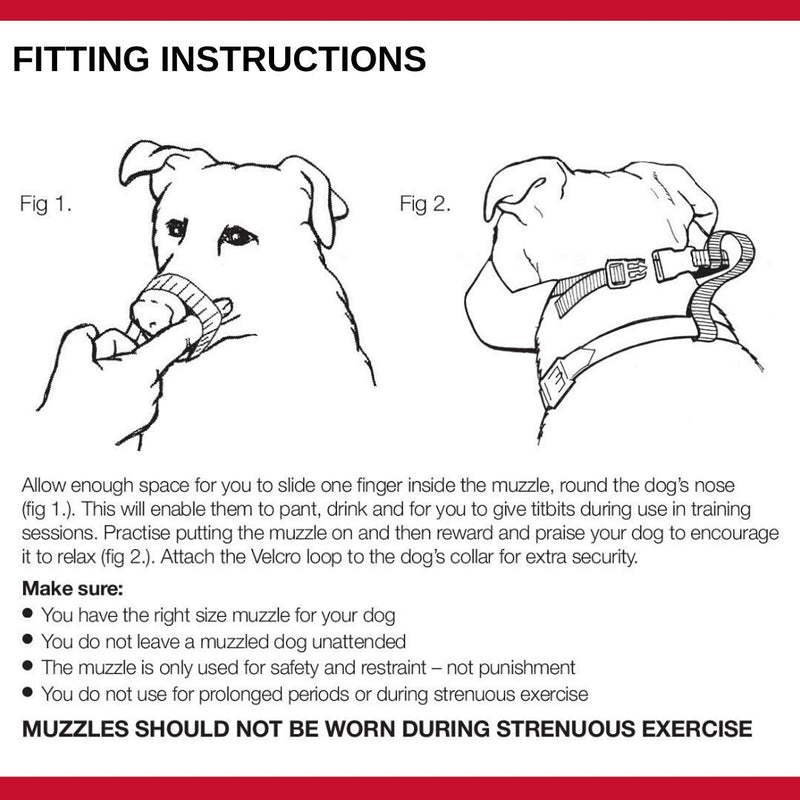 Mikki Dog and Puppy Soft Breathable Nylon Muzzle to Prevent Biting and Chewing - Size 2XL - PawsPlanet Australia