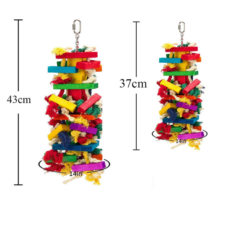 Bird Block Toys with Bells for Medium Parrots and Birds Like African Grey and Cockatoos - PawsPlanet Australia