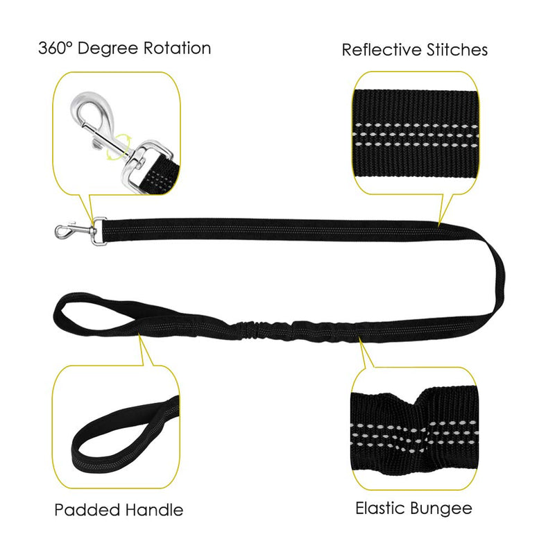 SlowTon No Pull Small Dog Harness and Leash, Front Lead Walk Vest Harness Soft Padded Reflective Adjustable Puppy Harness Anti-Twist Pet Lead Quick Fit for Small Dog Cat Animal XX-Small Black - PawsPlanet Australia