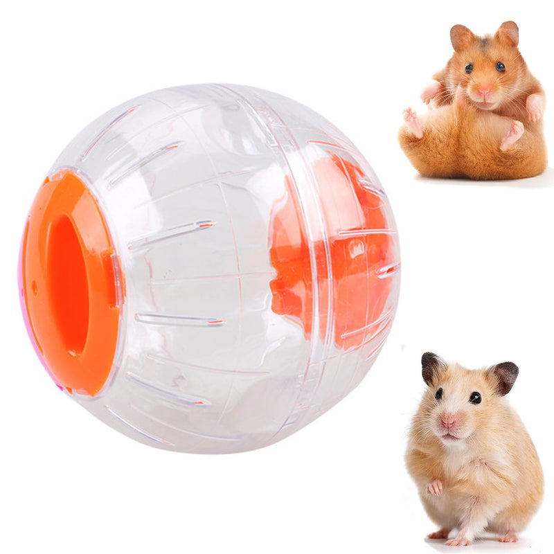 Hamster Run Ball, Hamster Ball, Hamster Wheel Exercise Ball, Hamster Running Ball, Hamster Ball Toy, Toy Hamster Running Ball, for Hamster Small Animals & Mice, Plastic (12 cm, Orange) - PawsPlanet Australia