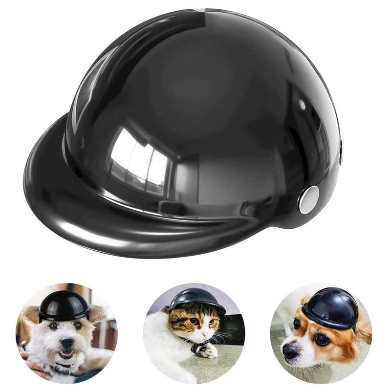 Lepidi Dog Helmets for Motorcycles, Pet Helmet, Bicycle Helmet Cap for Cats, Motorcycles Doggie Hat, Universal Plastic Adjustable Dog Motorcycle Helmet for Medium-sized Dogs, Small Dogs, Cats (Black) - PawsPlanet Australia