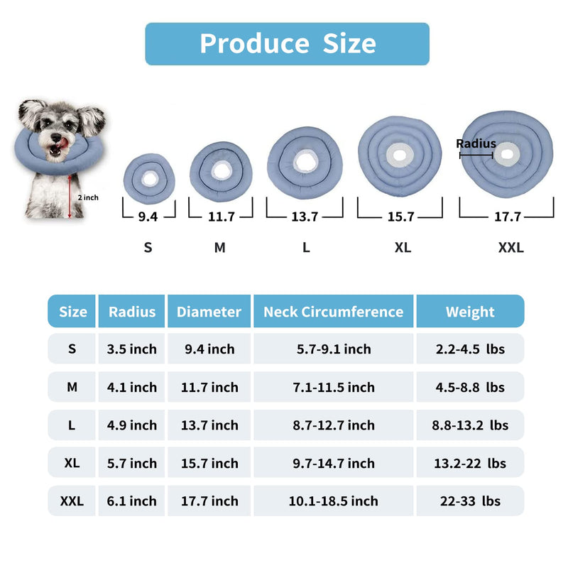 Soft Dog Cone,Protective Recovery Collar for Dogs After Surgery,Water-Resistant Adjustable Elizabethan Collar for Small Dogs and Cats,Prevent from Licking,Biting Wound S - PawsPlanet Australia