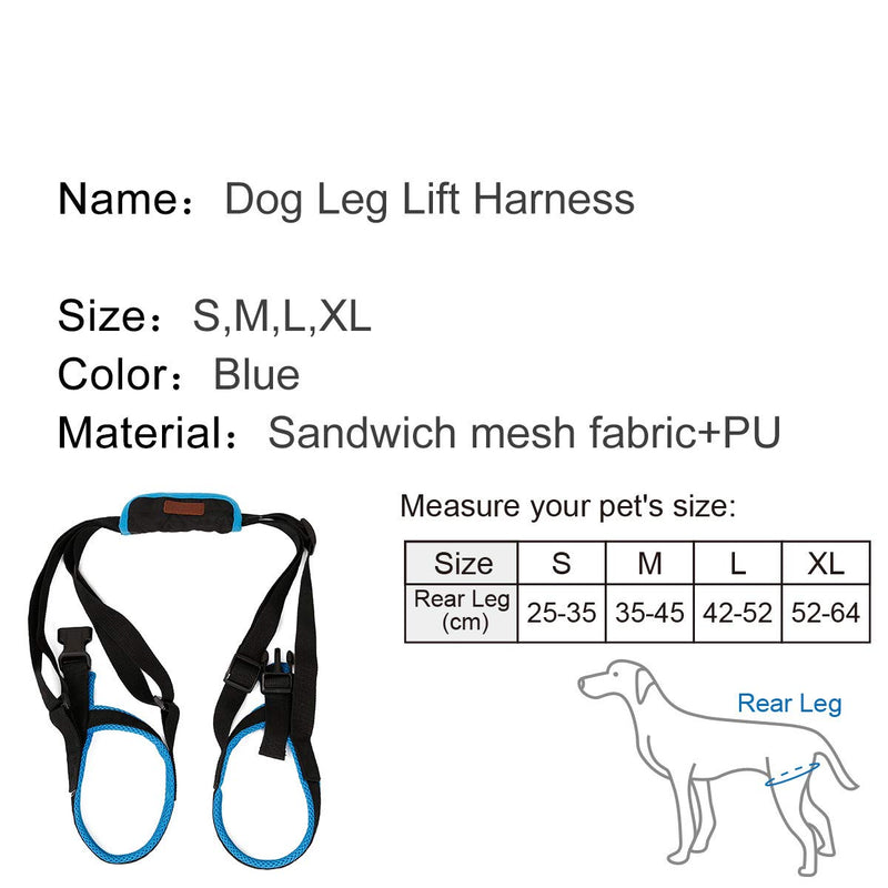 [Australia] - ZEEY Pet Dog Canine Sling Dog Lift Harness Dog Leg Brace Adjustable Straps for Hind Back Leg - Help Support Balance Dogs Harness for Arthritis Rehabilitation M 