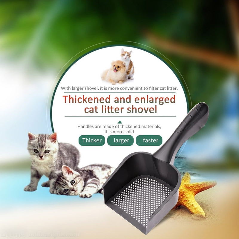 [Australia] - myonly Cat Litter Scoop with Handle Small Holes Hamster RABIT Snake Sifter Scoop High Qulity PVC Non-Toxic Flat head 