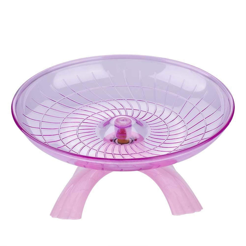 HEEPDD Silent Spinner, Mute Plastic Hamster Wheel Flying Saucer Wheel Translucent Exercise Wheel for Small Animals Hamsters Gerbils Guinea Pigs(Pink) Pink - PawsPlanet Australia