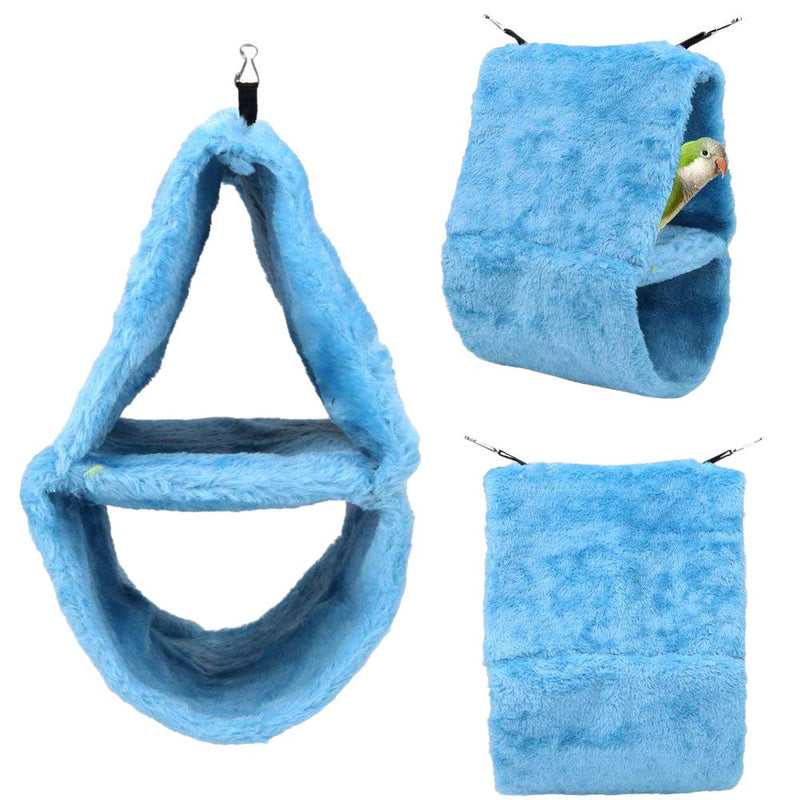 Warm Double-Layer Lint Bird Hammock Nest House Sleeping Bed for Pet Parrot Parakeet Cockatiel Conure Cockatoo African Grey Macaw Eclectus Amazon Budgie Lovebird Finch Canary Cage Stand Perch Toy S - PawsPlanet Australia