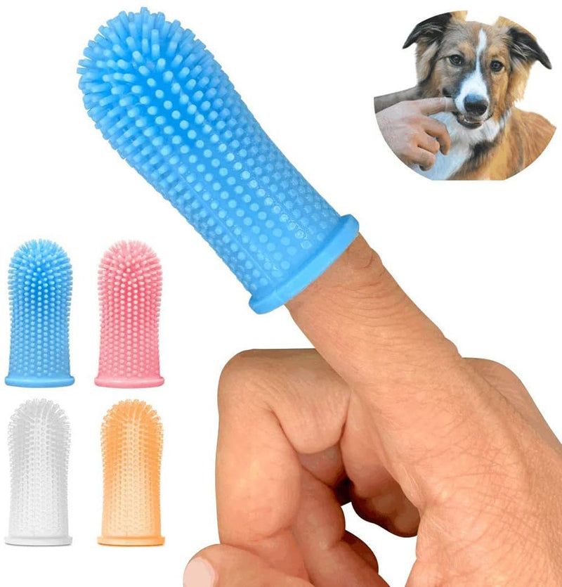 Cepillo de dientes de silicona para mascotas. Pet Silicone Toothbrush Dental Care for Dogs and Cats, Removing Stains and Tartar, Promotes Oral Health and Freshens Breath. Yellow - PawsPlanet Australia