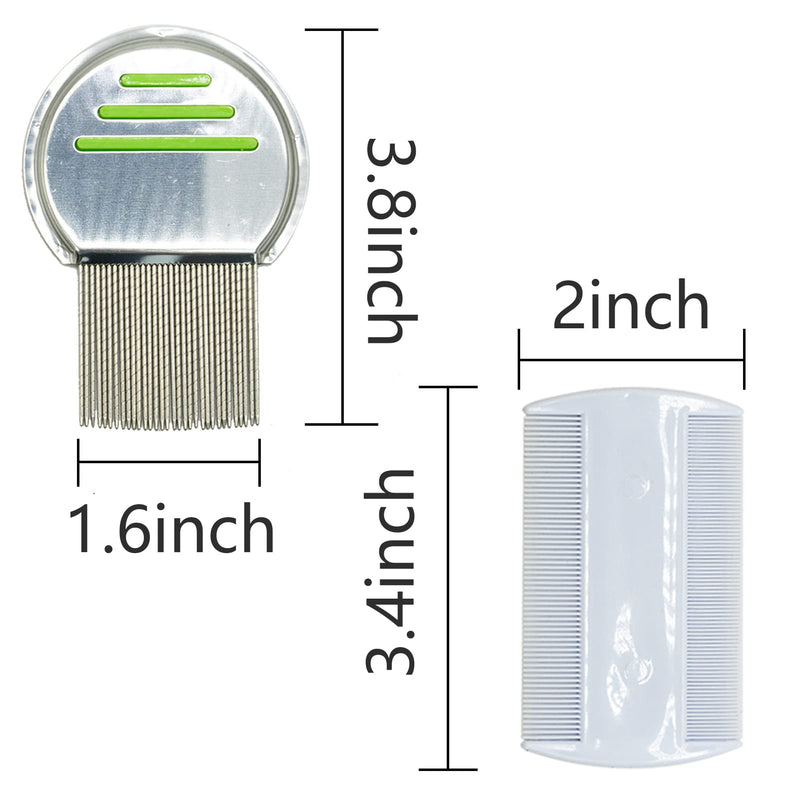 5 Pieces Flea Lice Combs, Metal Head Lice Combs Grooming Lice Removal Combs Plastic Stainless Steel Nit Combs For Kids Adults Pets Dog Long Fine Thick Hair - PawsPlanet Australia
