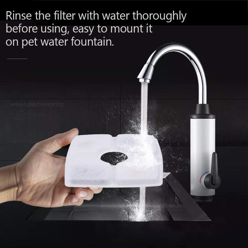 [Australia] - Decdeal Cat Water Fountain Filters Replacement Filters with Resin and Active Carbon for Pet Veken Automatic Flower Water Dispenser 8pcs 