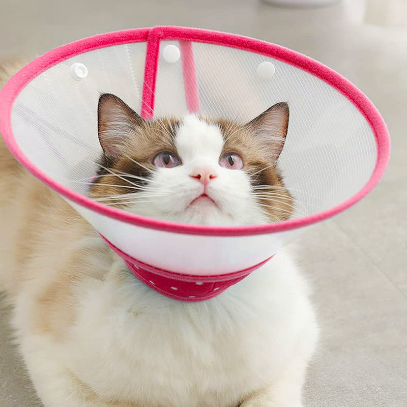 Vivifying Cat Cone Collar, Adjustable 5.1-6.1 Inches Lightweight Cat Recovery Cone Elizabethan Collar for Puppies, Small Dogs and Cats (Pink) S Pink-S - PawsPlanet Australia