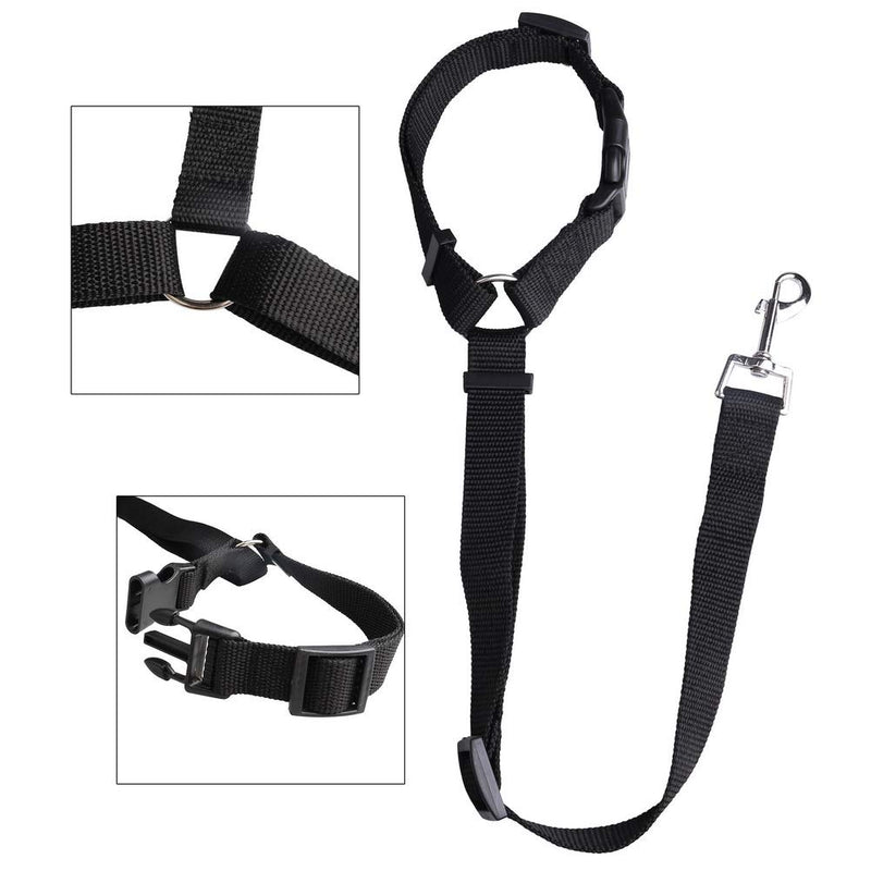 Jinkesi 2Pcs Dog Seat Belt, Adjustable Dog Safety Harness Dog Safety Leash Leads for Travel Daily Use (Black) - PawsPlanet Australia