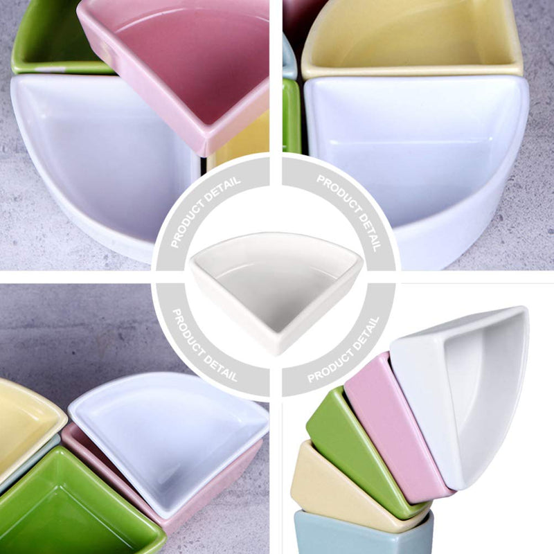 POPETPOP Hamster Bowl Ceramic Chewing Food Dish Water Bowl for Small Rodents Gerbil Hamsters Mice Guinea Pig Cavy Hedgehog Small Animals White - PawsPlanet Australia