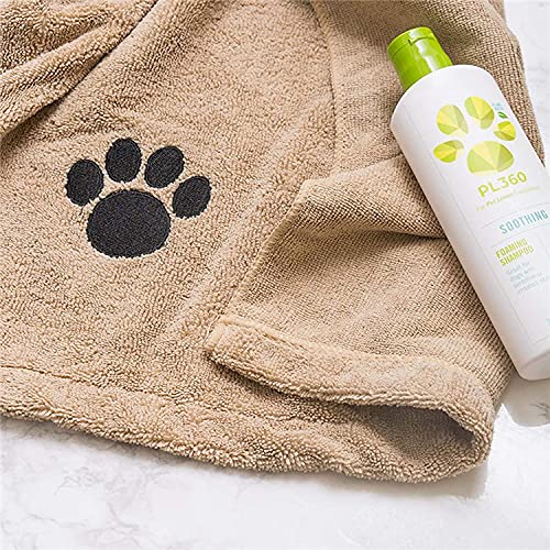 EVERBUY Pack of 4 Pet Towels - Microfibre Pet Towels Soft and Absorbent Dog Towels 100cm x 60cm - Brown and Grey - PawsPlanet Australia