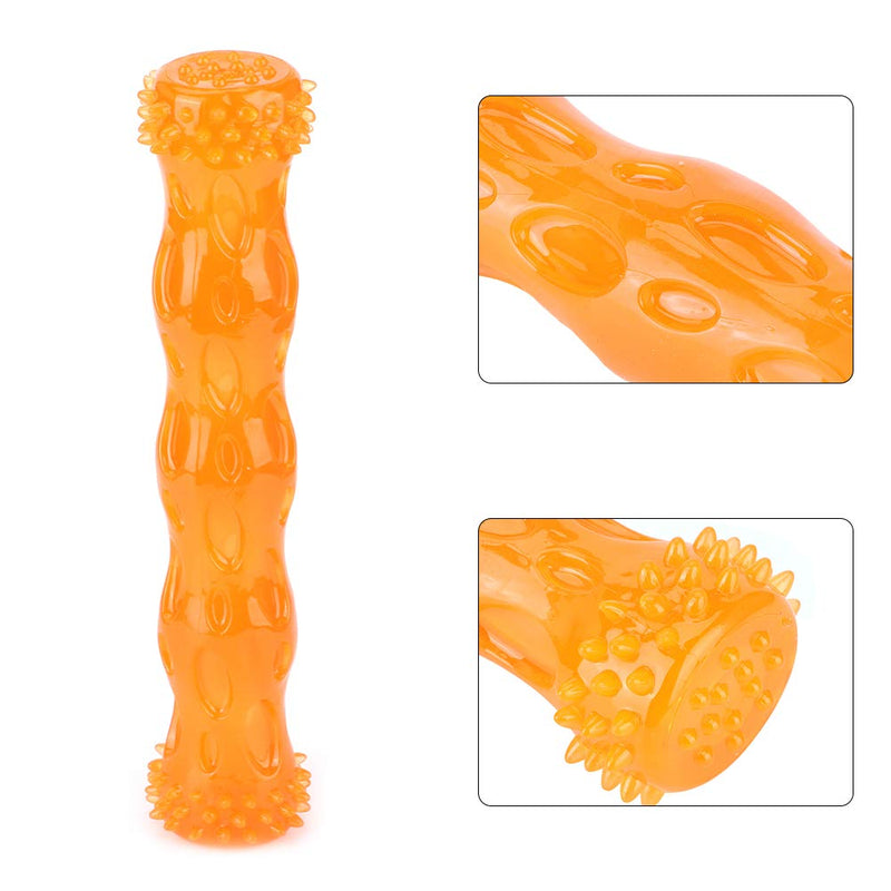 Pet Molar Toy, Silicone Non-toxic Safe Pet Chewing Teeth Cleaning Toy Bite Resistant Interactive IQ Training Toy for Dogs Cats(Orange) Orange - PawsPlanet Australia