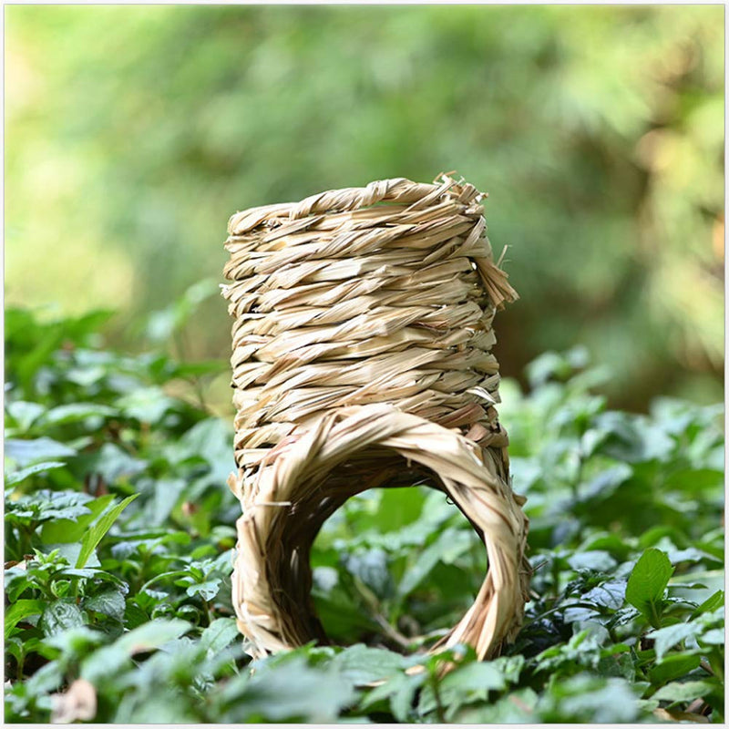 [Australia] - Nature's Hideaway Grass Tunnel Toy,Straw House with Open Entrance, Lightweight, Durable Home for Pocket Pets,Suitable for Rats, Mice, Hamster, Ferrets and Gerbils 