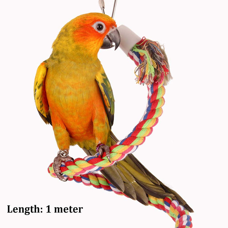 YUIP Rope Bungee BirdToy, Parrot toy rope, Bird Climbing CottonRope,Parrot Cotton Rope Spiral Ladder, a Bird Climbing Cotton Rope Color Cotton Rope. - PawsPlanet Australia