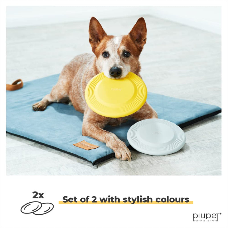 PiuPet® Frisbees - Dog frisbee set of 2 - Frisbee disc for dogs - Dog training toys - Frisbee dog toy - PawsPlanet Australia