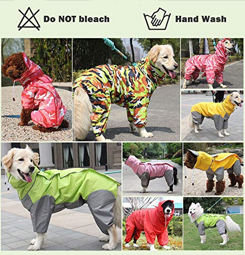 TFENG Dog Raincoat Waterproof Rain Jacket with Hood and Collar Hole Outdoor Adjustable Drawstring for Most Dogs 12 (Back Length: 32cm) Blue - PawsPlanet Australia