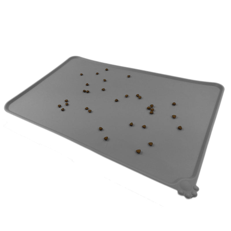 [Australia] - Reopet Silicone Dog Cat Bowl Mat Non-Stick Food Pad Water Cushion Waterproof Grey 