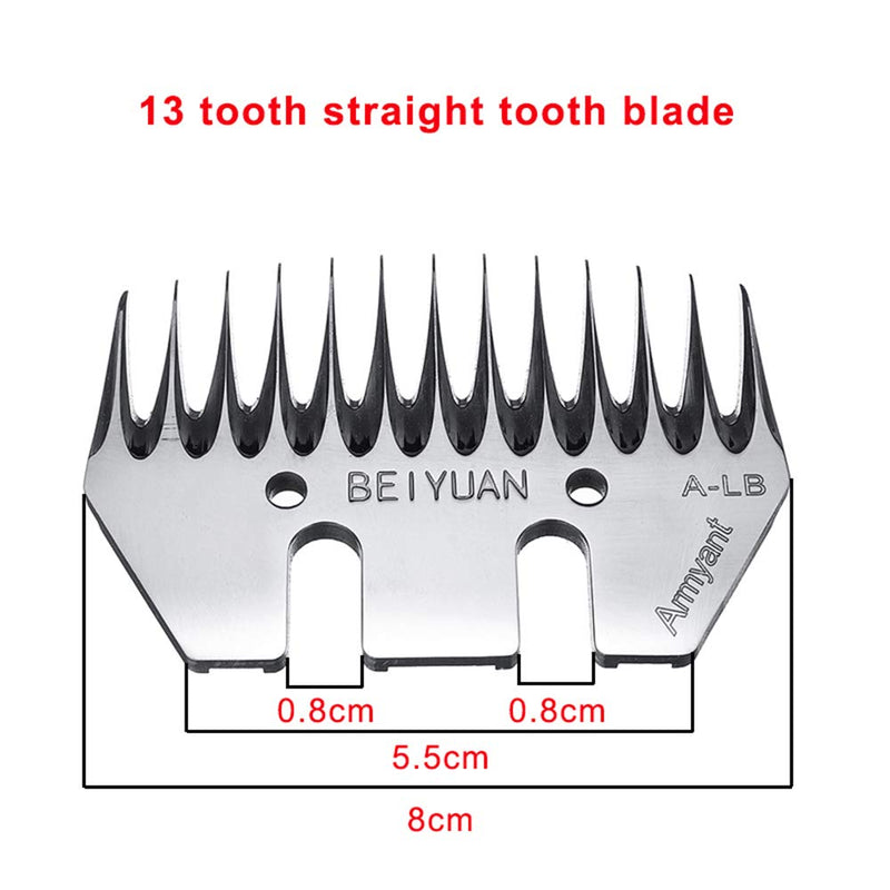 FUYUAN Sheep Shears Blades Straight Replacement 13-Tooth Electric Sheep Scissors, Universal Replacement Blades - PawsPlanet Australia