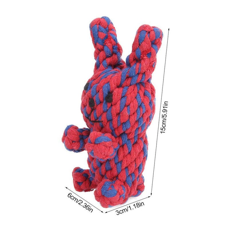 Summer Enjoyment Dog Cotton Rope Toy, Pet Toy, Panda Puppy Biting Chewing for Animal Dogs(Red and Blue Bunny) Red and Blue Bunny - PawsPlanet Australia