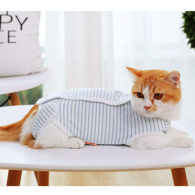 N / A Cat Recovery Suit for Abdominal Wounds or Skin Diseases Surgical Recovery Shirt for E-Collar Alternative for Cats and Dogs (M) M--Back Length: 24cm - PawsPlanet Australia