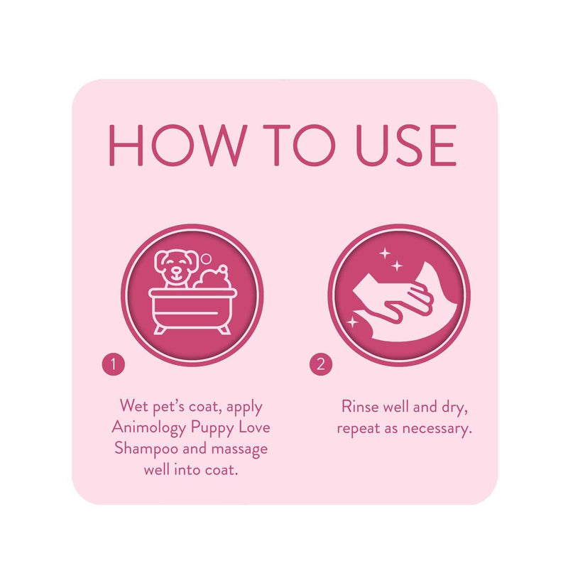 Animology Puppy Love Shampoo | For Healthy Well Developed Puppy Coat | Easy Rinse Formula | Balanced pH and Deep Cleaning Effect for Sensitive Skin | Built in Conditioner | 250ml pack of 2 250ml (Pack of 2) - PawsPlanet Australia