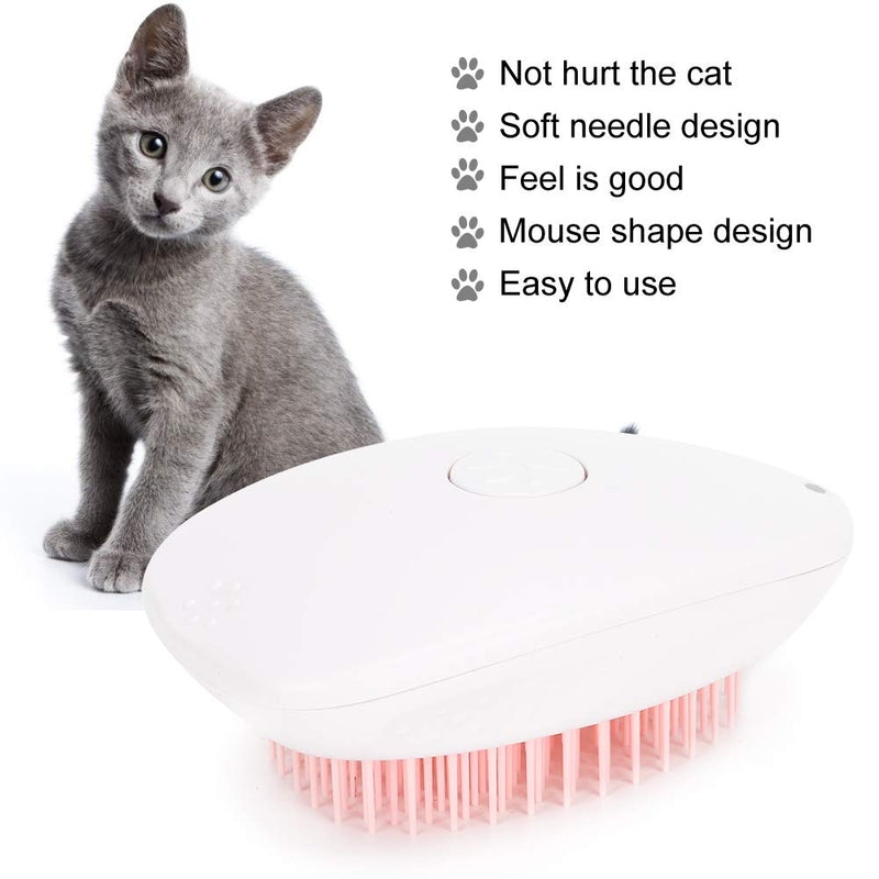 KUIDAMOS Cat Pet Automatic Hair Removal Brush,Gentle Pet Grooming Comb Brush,Water Drop Mouse Shape Cat Hair Brush,for Cats Dogs(Pink) Pink - PawsPlanet Australia