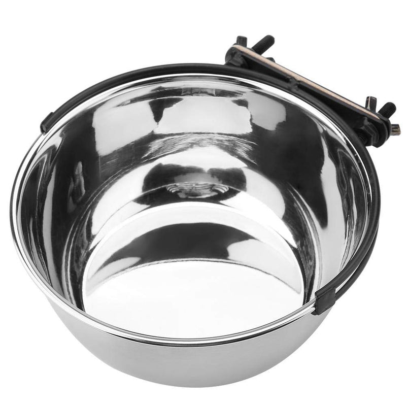 Dog Food Water Bowl Feeder - Stainless Steel Hanging Food Water Bowl Feeder for Medium Cat Pet Dog Puppy Crate Cage(L) - PawsPlanet Australia