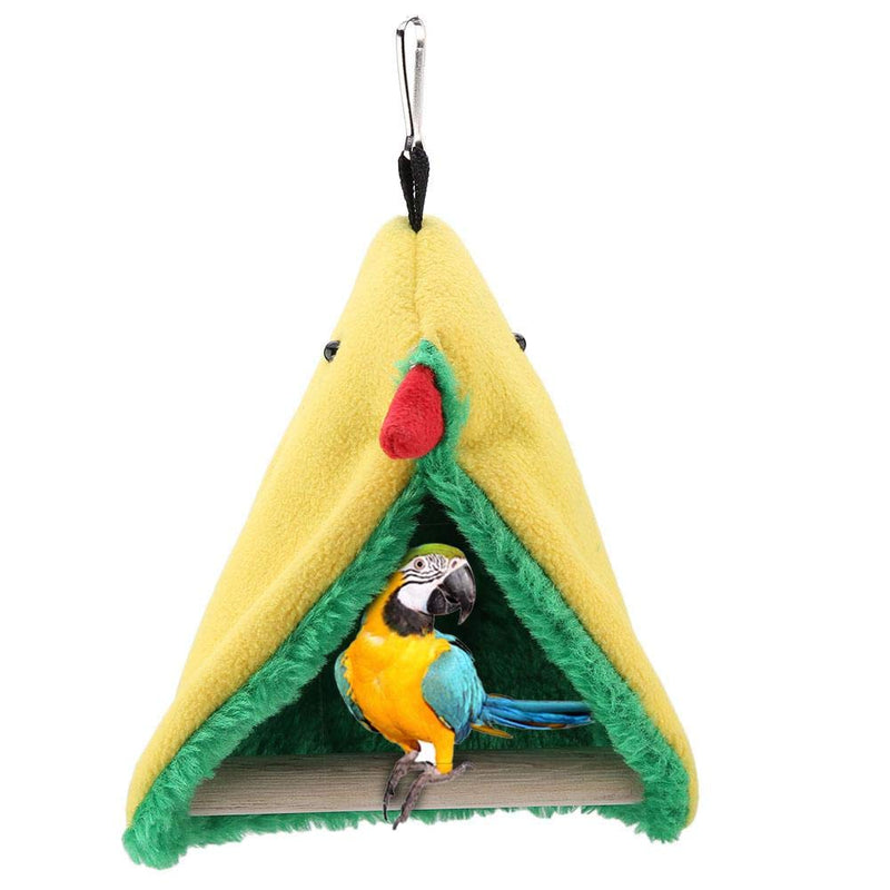 [Australia] - Parrot Standing Perch, Pet Birds Cage Hanging Plush Tent Bed Toys Triangle Hammock for Birds Parrots Cockatiels Small Conures 