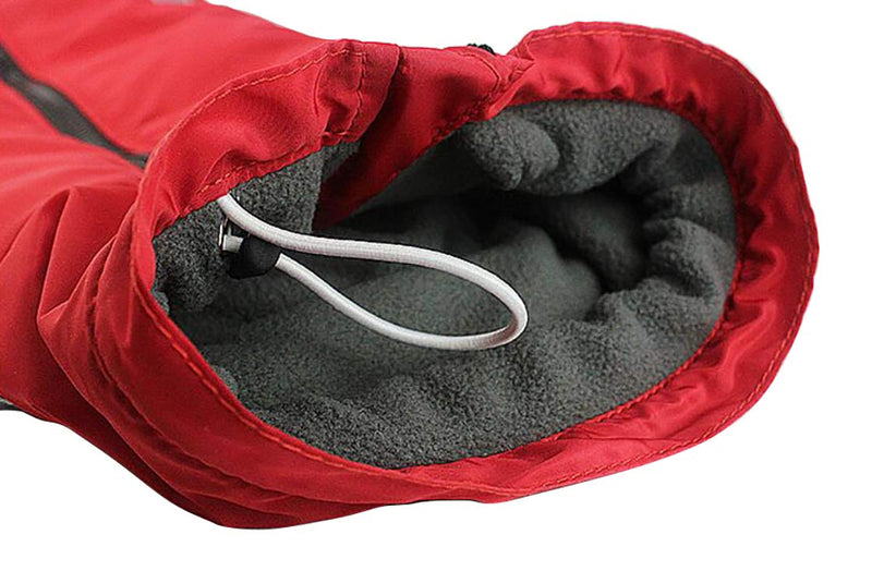 Dog Coat, Dog Jacket Cold Weather Vest Zipper Closure Cotton Padded With Harness Hole for Medium Large Dogs Pets - Red - 2XL 2X-Large (Chest: 60cm) - PawsPlanet Australia