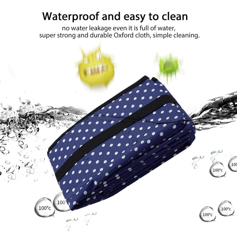 [Australia] - Minnya Cat Litter Box Collapsible Cat Litter Pan Cat Toilet Box Foldable Toilet Tray Carrier Waterproof Leakproof Pet Litter Box for Indoor and Outdoor Use Blue 