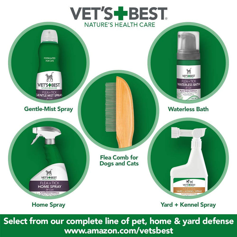Vet's Best Flea and Tick Home Spray for Cats | Flea Treatment for Cats and Home | Flea Killer with Certified Natural Oils 32 Fl Oz (Pack of 1) - PawsPlanet Australia