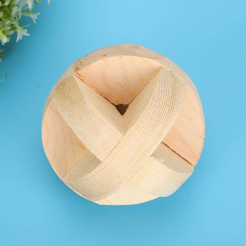 Zerodis Pet Hamster Wooden Ball Toy, 6cm / 2.4in Chewing Interactive Ball Toy Cage Accessories for Chinchilla Ferret Rodents Small Animals - PawsPlanet Australia