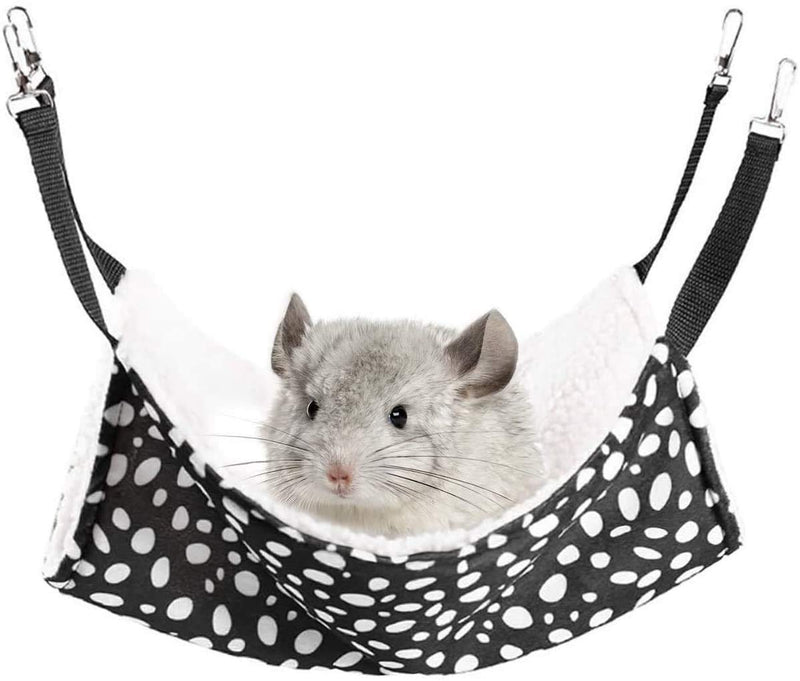 Pet cage Hammock pet Hammock pet Cats Hammock Double-Sided Soft Plush pet Bed Suitable for Ferrets Cotton Hammock Guinea Pigs Hamsters Gerbils Cats cage etc(Dots-2Pack) - PawsPlanet Australia