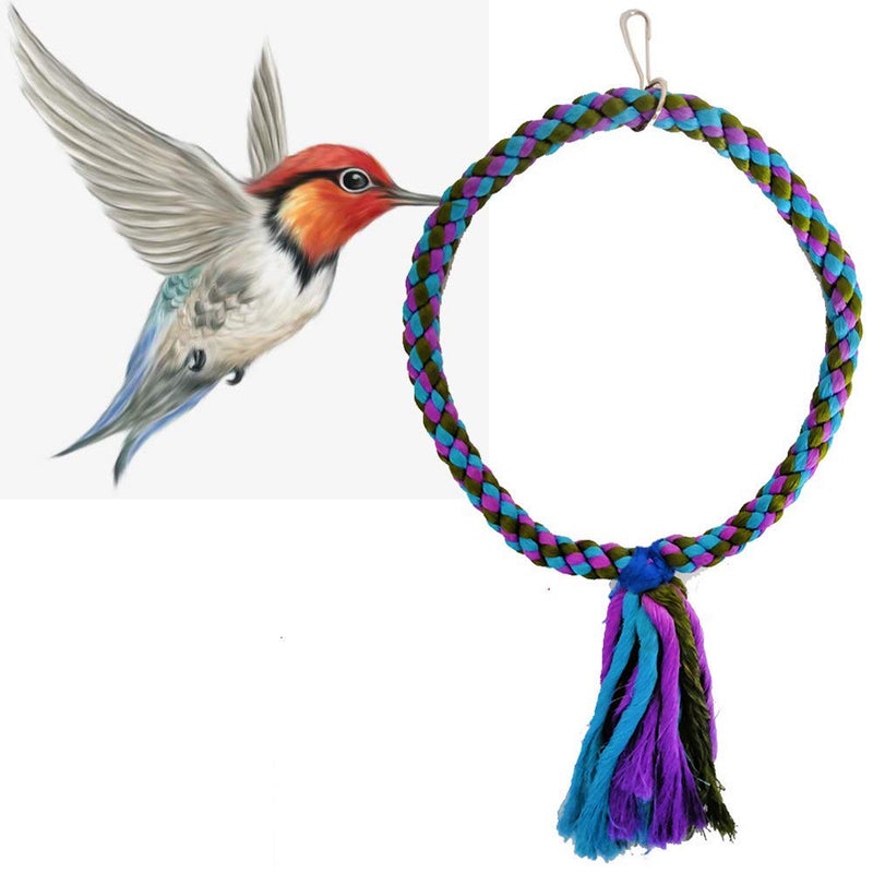 ZffXH Bird Rope Perch Cotton Comfy Parrot Swing Bungee Standing Climbing Chewing Toy [2 PCS] [01-Rope] - PawsPlanet Australia