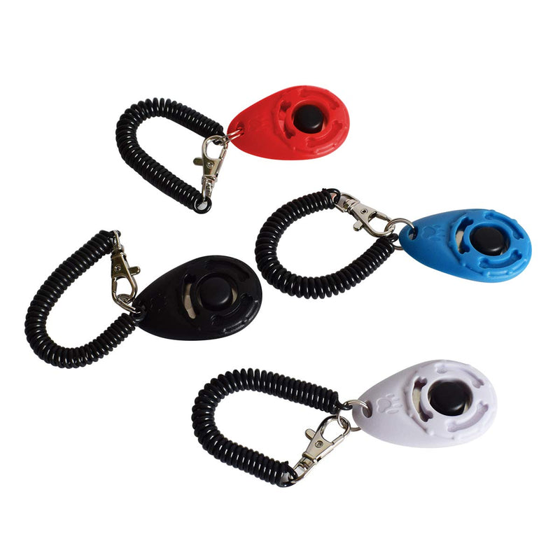 Ruconla- 4 Pack Dog Training Clicker with Wrist Strap, Pet Training Clicker Set - PawsPlanet Australia