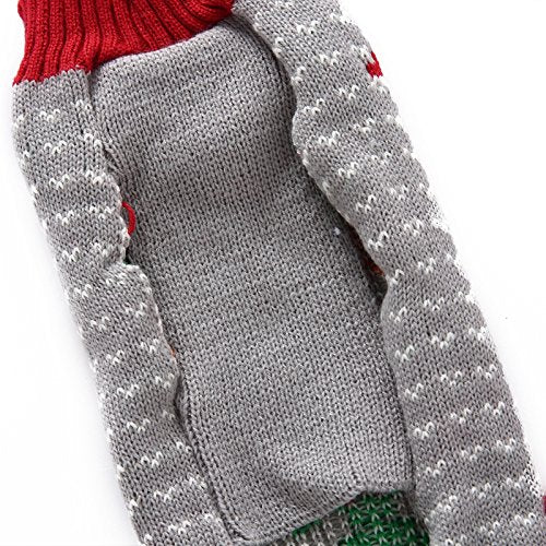 [Australia] - Tangpan Christma Clown Printing Turtleneck Pet Dog Sweater XXL Grey 