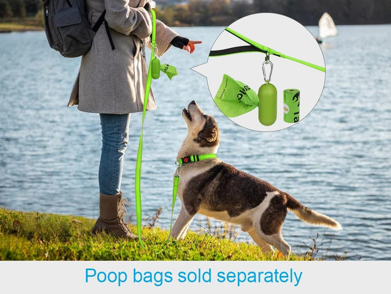 Taglory Dog Leash Small Dogs Lightweight | Double-sided reflective | Padded handle | Up to 10kg | 1.8mx 2cm | Green 1.8 m x 2.0 cm (pack of 1) - PawsPlanet Australia
