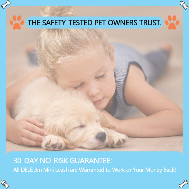 SUPERNIGHT Extendable Dog Leash, Small Handle 3M 360° Tangle Free Mini Dog Leash, Ideal for Small Breeds, Dogs, Cats, Rabbits under 10kg, with Easy Brake and Lock, Blue - PawsPlanet Australia