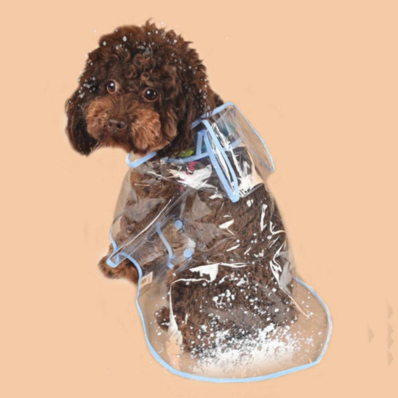 BBEART Pet Raincoat,Small Dog Waterproof Puppy Raincoat Coat Transparent Pet Dog Rainwear Clothes for Small Dogs/Cats(M, Blue) - PawsPlanet Australia
