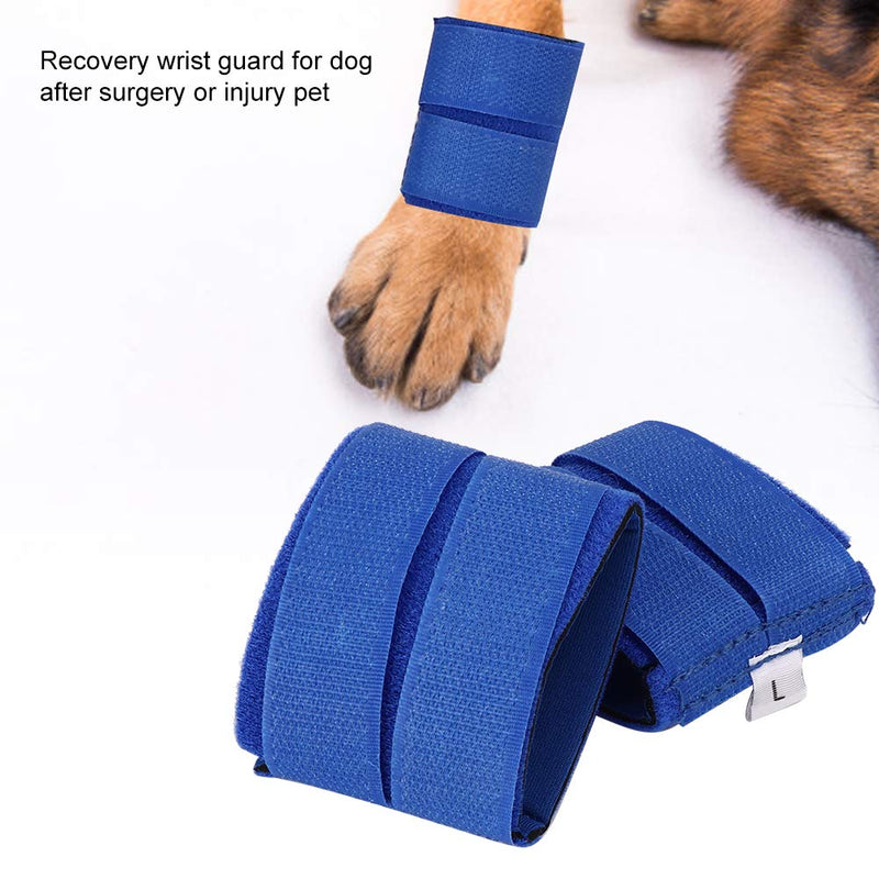 2Pcs Dog Front Leg Braces Canine Paw Compression Wraps Pet Knee Pad Dog Elbow Protector Prevents Injuries Sprains Helps Loss Stability(Blue L) Blue L - PawsPlanet Australia