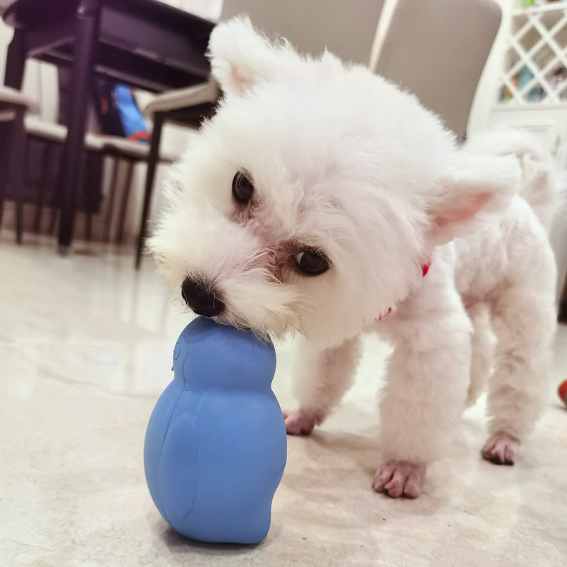 Penguin Dog Chew Toy Freezable Fillable Treat Chew Toy Natural Rubber Interactive Puzzle Game Dog Toy for Small Medium Dogs Fun for Hunting and Fetching Blue - PawsPlanet Australia