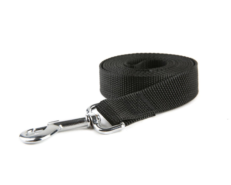 Strong Durable Nylon Dog Training Leash, Traction Rope, 4Ft /5 Foot /6 Feet Long, 5/8 inch 3/4 Inch 1 Inch Wide, for Small and Medium Dogs 1'' x 4 FT Black - PawsPlanet Australia